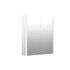 Swan Glebe 580mm x 650mm 2 Door Mirror Cabinet w/ Glass Shelves - Matt White