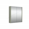 Swan Glebe 580mm x 650mm 2 Door Mirror Cabinet w/ Glass Shelves - Savannah Green