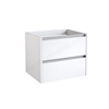 Swan Glebe 590mm x 500mm x 455mm 2 Drawer Wall Mounted Vanity Unit - Matt White