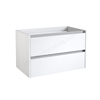 Swan Glebe 790mm x 500mm x 455mm 2 Drawer Wall Mounted Vanity Unit - Matt White