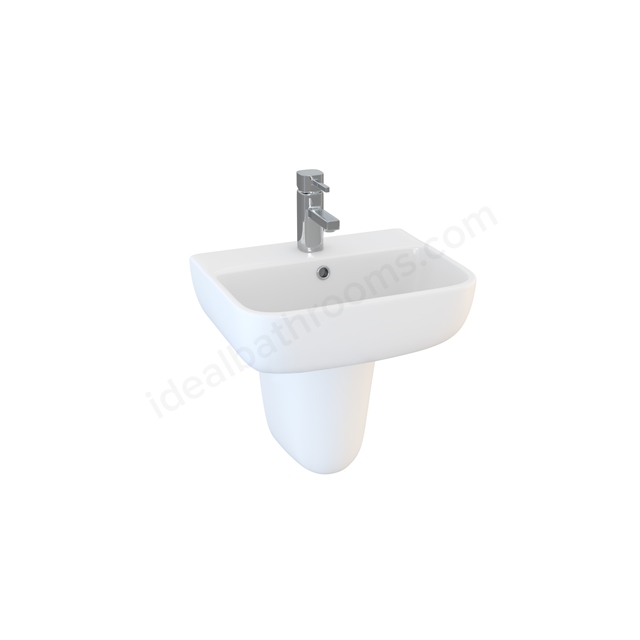 Swan Lodge 450mm Thin Lipped Square 1 Tap Hole Basin