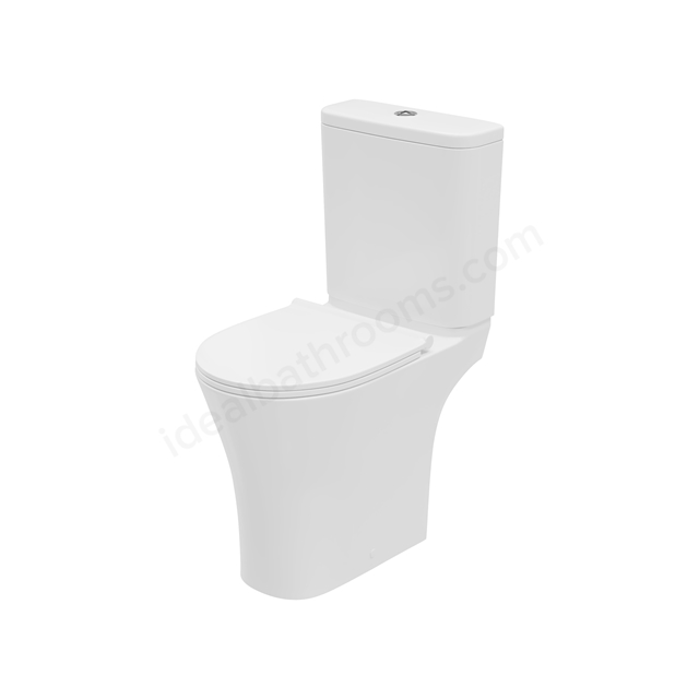 Swan Willen Rimless Comfort Height Close Coupled Open Back WC Pan - White