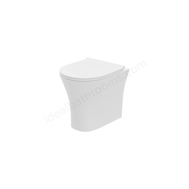 Swan Willen Rimless 400mm x 465mm x 350mm Back To Wall WC Pan - White