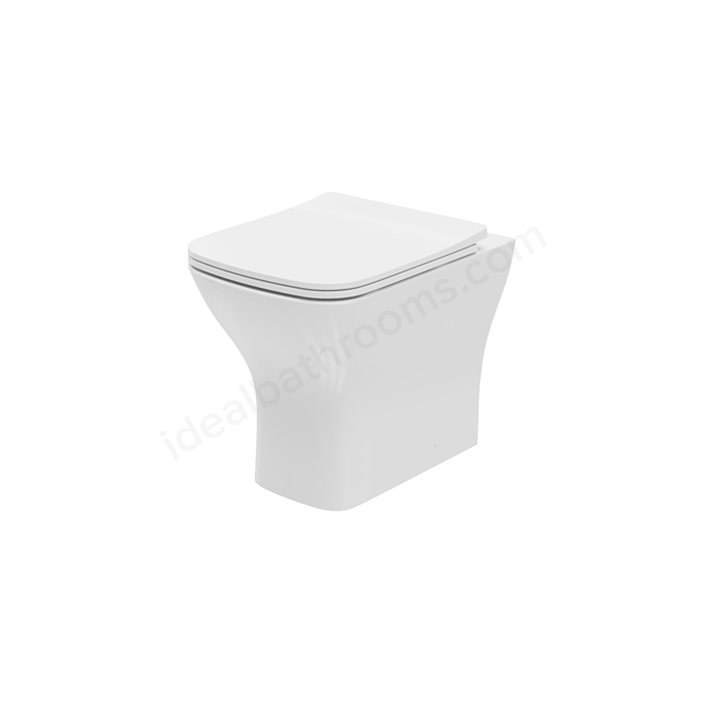 Swan Lodge Square 400mm x 500mm x 360mm Back To Wall WC Pan - White