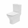 Swan Lodge Square 400mm x 610mm x 360mm Close Coupled Closed Back WC Pan - White