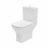 Swan Lodge Square 400mm x 610mm x 360mm Close Coupled Open Back WC Pan - White