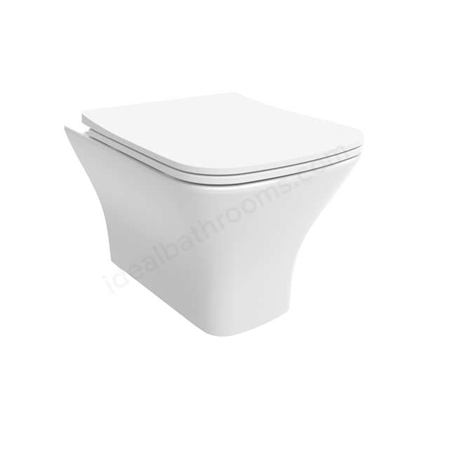 Swan Lodge Square 315mm x 500mm x 360mm Wall Hung WC Pan - White