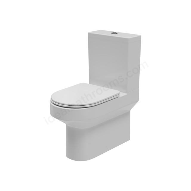 Swan Willen Round Rimless Comfort Height Close Coupled Closed Back WC Pan - White