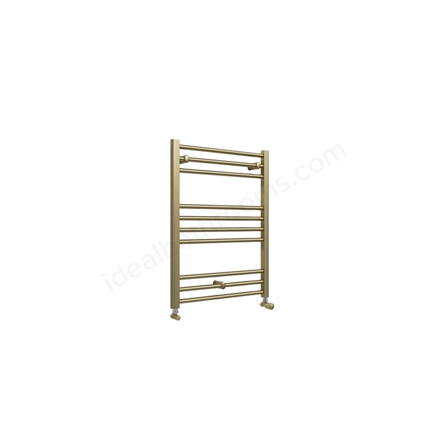 Swan Campbell Straight 800 x 600mm Towel Warmer - Brass