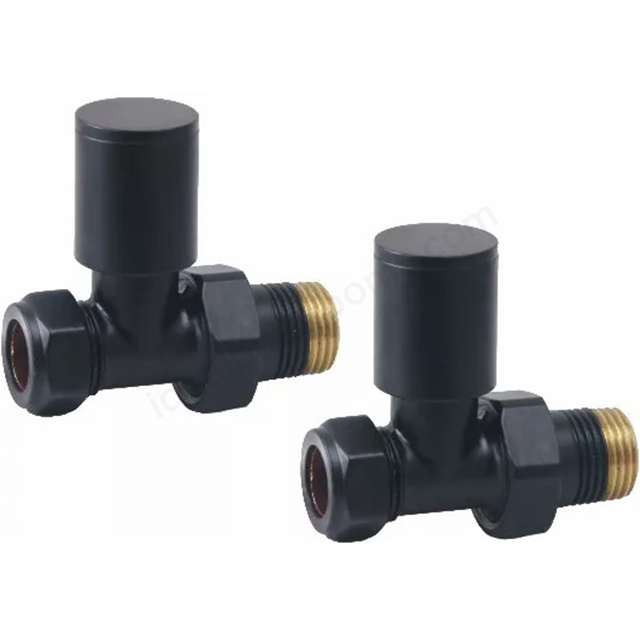 Swan Ouse Non-Thermostatic Straight Valve - Black