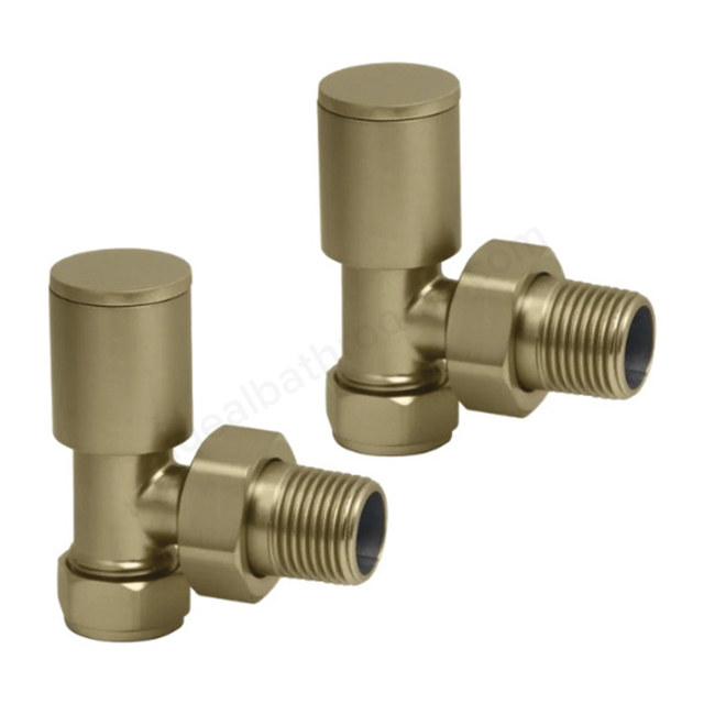 Swan Ouse Non-Thermostatic Angled Valve - Brushed Brass