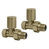 Swan Ouse Non-Thermostatic Straight Valve - Brushed Brass