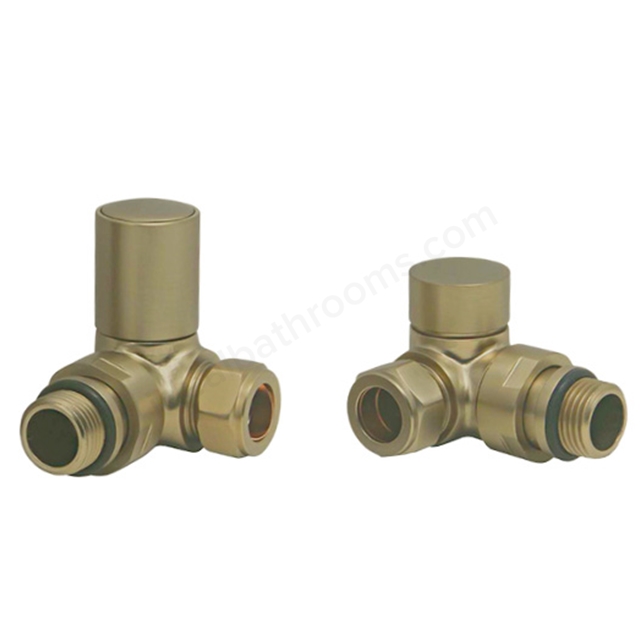 Swan Ouse Non-Thermostatic Corner  Valve - Brushed Brass