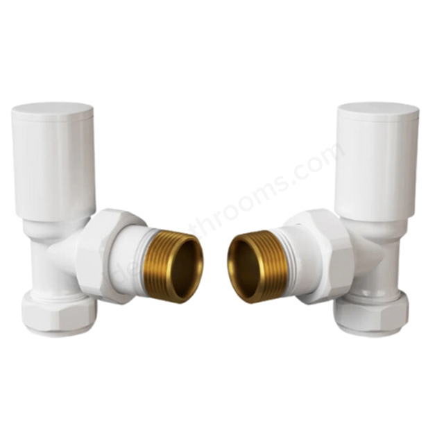 Swan Ouse Non-Thermostatic Angled Valve - White