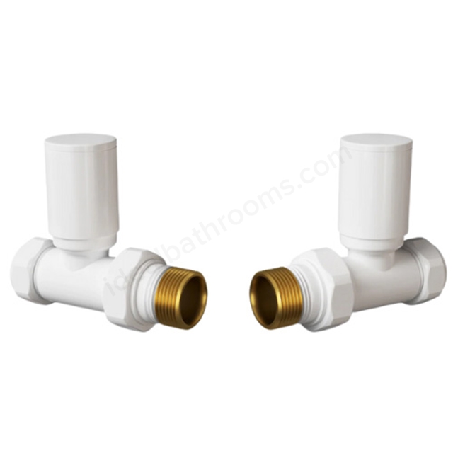 Swan Ouse Non-Thermostatic Straight Valve - White