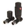 Swan Ouse Thermostatic Straight Valve - Black