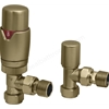 Swan Ouse Thermostatic Angled Valve - Brushed Brass