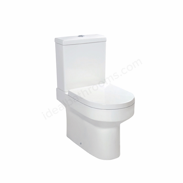 Scudo Spa Rimless Closed Back Pan, Cistern & Seat - White