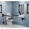 Armitage Shanks Contour 21+ Close-coupled WC Doc M Pack w/ Black Rails - Right Hand (LH Basin)