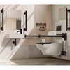 Armitage Shanks Contour 21+ Wall-mounted WC Doc M Pack w/ Black Rails - Left Hand (RH Basin)