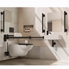 Armitage Shanks Contour 21+ Wall-mounted WC Doc M Pack w/ Black Rails - Right Hand (LH Basin)