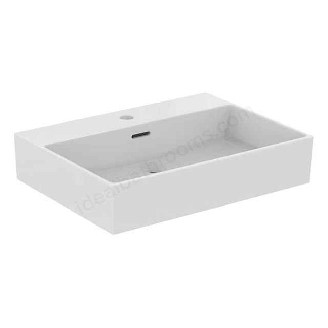 Atelier Extra 600mm x 450mm 1 Tap Hole Basin w/ Overflow - Silk White