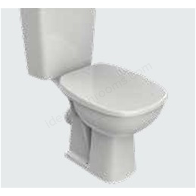 Twyford Alcona Floor-Standing Square Rimfree Toilet Pan - White