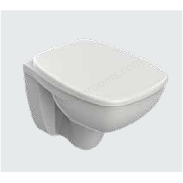 Twyford Alcona Wall Hung Square Rimfree Toilet Pan - White