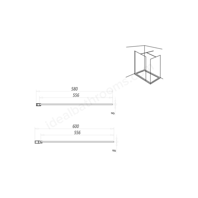 Swan Walton Wetroom Profile Pack - Black