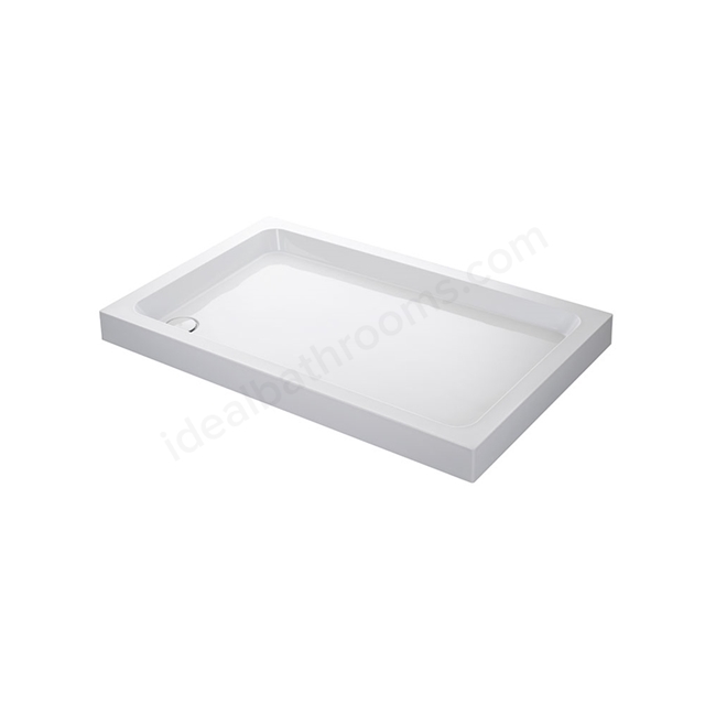 Mira FLIGHT Rectangular Shower Tray; Flat Top; 1000x800mm; White