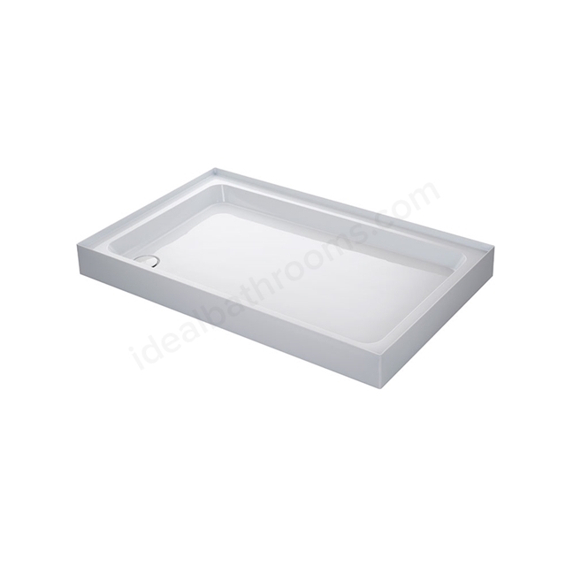 Mira FLIGHT Rectangular Shower Tray; 4 Upstands; 1000x800mm; White