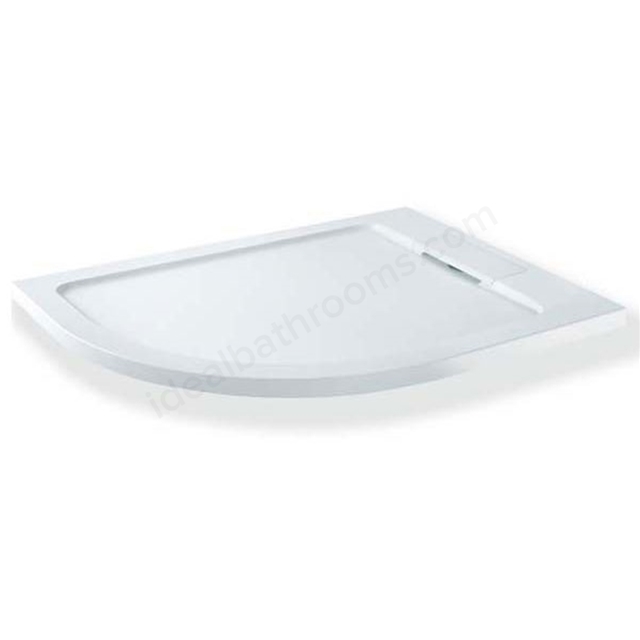 MX Trays Expressions 1200mm x 900mm Offset Quadrant Flat Top Stone Resin Shower Tray; Left Handed