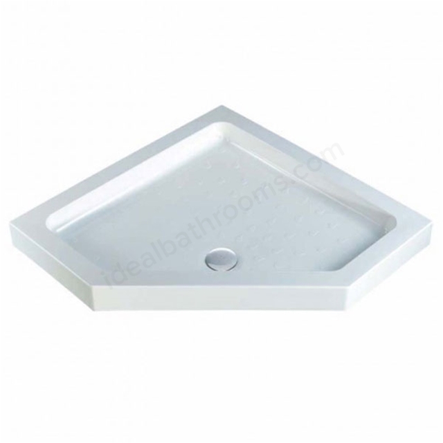 MX Trays Classic 900mm x 900mm Pentagonal Flat Top Stone Resin Shower Tray