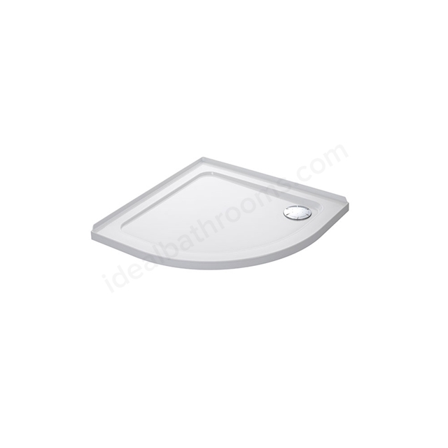 Mira FLIGHT LOW Quadrant Shower Tray; 2 Upstands; 800x800mm; White