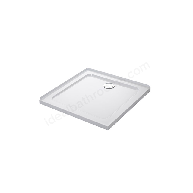 Mira FLIGHT LOW Square Shower Tray; 2 Upstands; 900x900mm; White