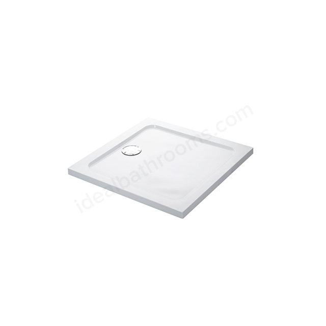 Mira FLIGHT SAFE Square Shower Tray; Flat Top; 1000x1000mm; White