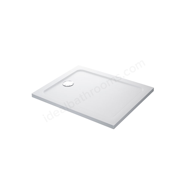 Mira FLIGHT SAFE Rectangular Shower Tray; Flat Top; 1000x760mm; White