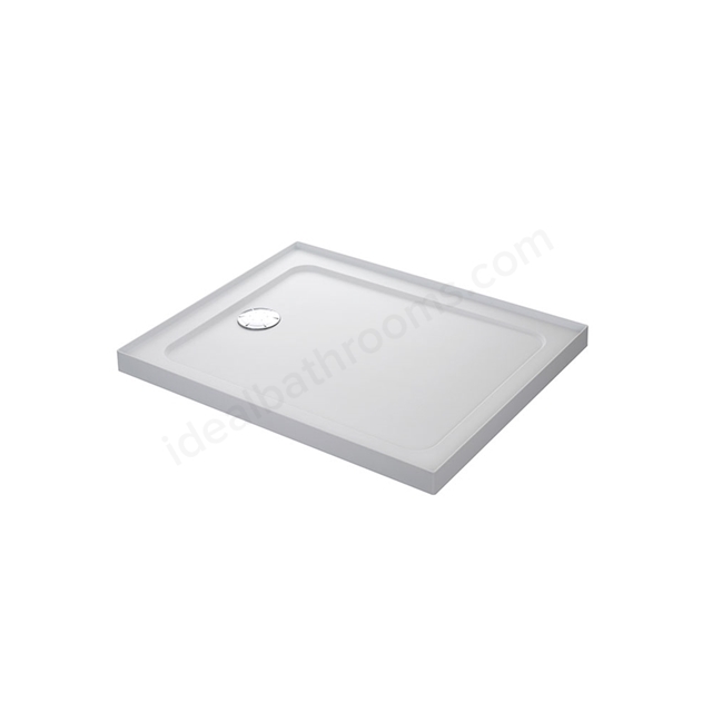 Mira FLIGHT SAFE Rectangular Shower Tray; 4 Upstands; 1000x800mm; White