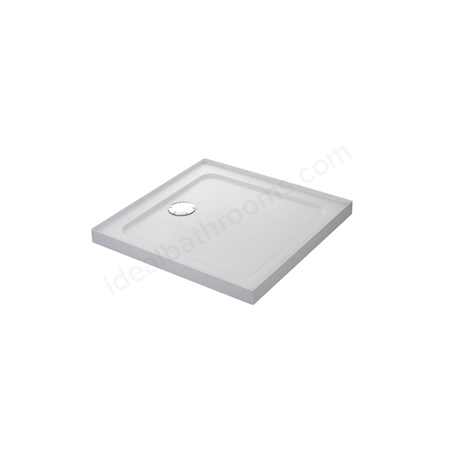 Mira FLIGHT SAFE Square Shower Tray; 4 Upstands; 800x800mm; White