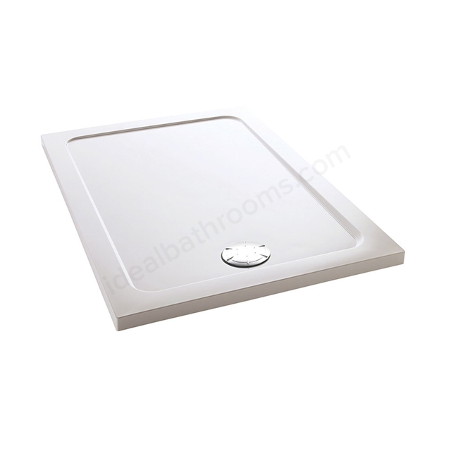 Mira FLIGHT SAFE Rectangular Shower Tray; Flat Top; 900x760mm; White