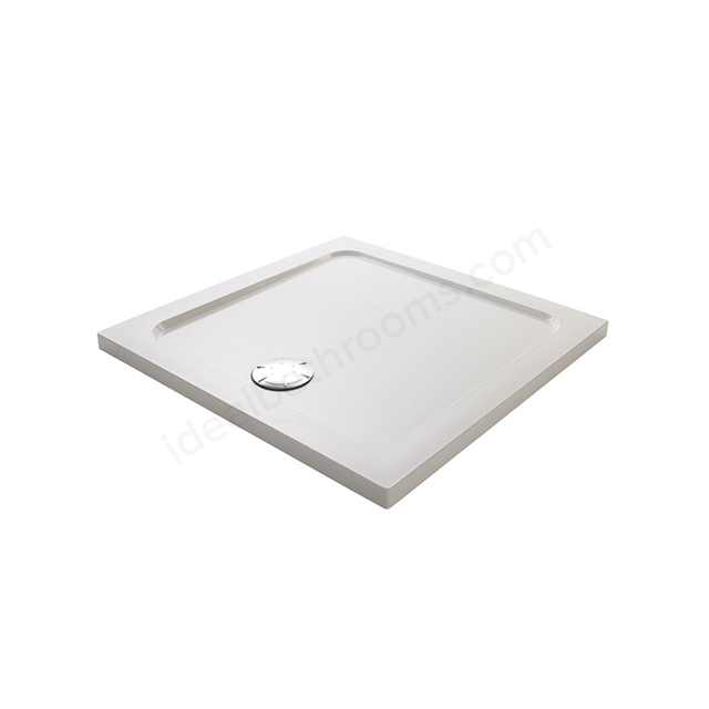 Mira FLIGHT SAFE Square Shower Tray; Flat Top; 900x900mm; White