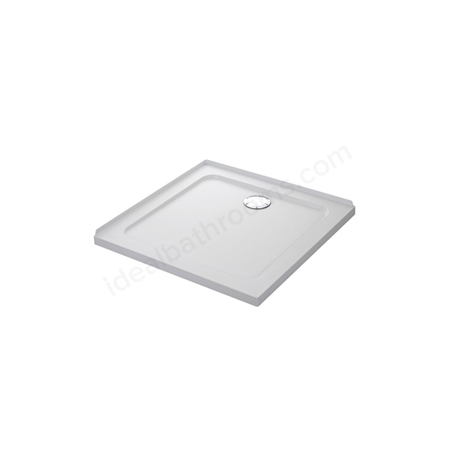 Mira FLIGHT SAFE Square Shower Tray; 2 Upstands; 900x900mm; White