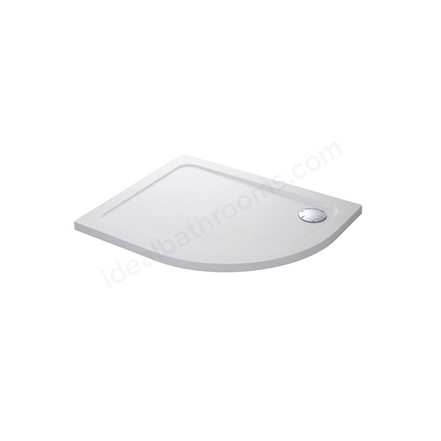 Mira FLIGHT SAFE Offset Quadrant Shower Tray; Left Handed; Flat Top; 1000x800mm; White