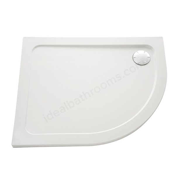 Mira FLIGHT SAFE Offset Quadrant Shower Tray; Left Handed; Flat Top; 1200x900mm; White