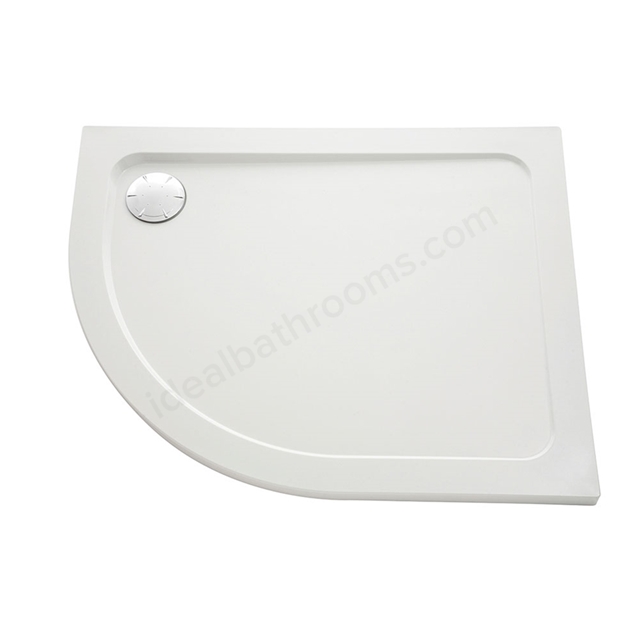 Mira FLIGHT SAFE Offset Quadrant Shower Tray; Right Handed; Flat Top; 1200x900mm; White