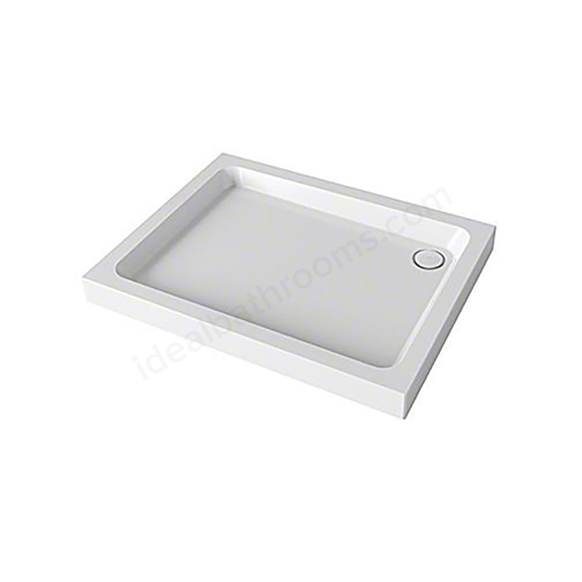 Mira FLIGHT Rectangular Shower Tray; 4 Upstands; 900x760mm; White