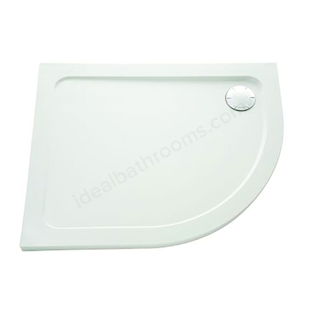 Mira FLIGHT LOW Offset Quadrant Shower Tray; Left Handed; Flat Top; 1200x900mm; White