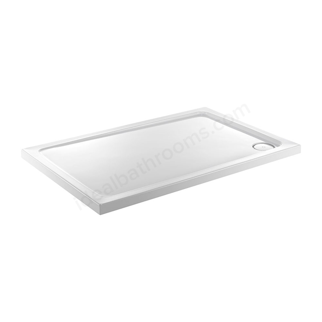 Just Trays FUSION Rectangular Shower Tray; 1200x760mm; Flat Top; Anti-Slip; White