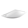 Just Trays FUSION Offset Quadrant Shower Tray; Left Handed; 900x760mm; Flat Top; White