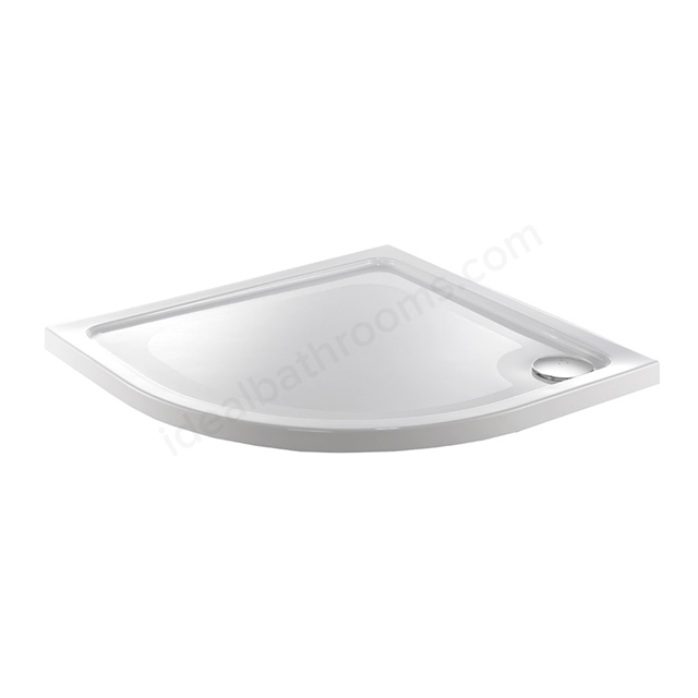 Just Trays FUSION Quadrant Shower Tray; 1000x1000mm; Anti-Slip; Flat Top; White